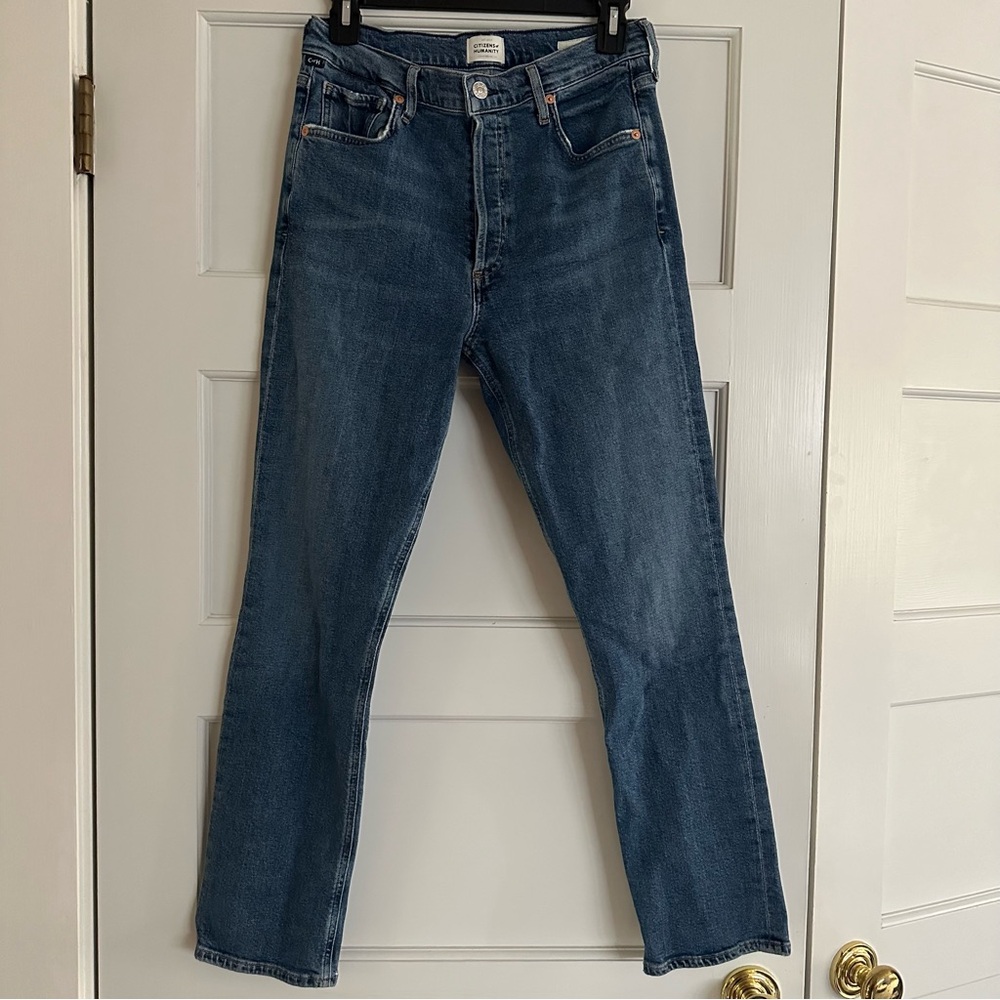 Citizens of Humanity Charlotte High Rise Straight Leg Ankle Jeans in Dance Floor